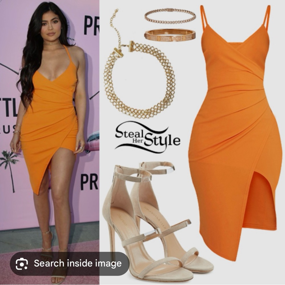 Orange Dress as seen on Kylie Jenner